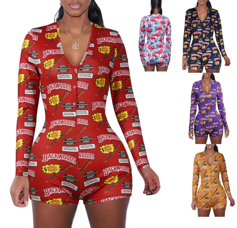 Amazon Spring Summer Jumpsuits Hot Pants Party Romper 2020 Sexy Deep V-collar Printed Long Sleeve for Women Casual Print Pattern, Red, purple, yellow, navy, white
Amazon Spring Summer Jumpsuits Hot Pants Party Romper 2020 Sexy Deep V-collar Printed Long Sleeve for Women Casual Print Pattern, Red, purple, yellow, navy, white
