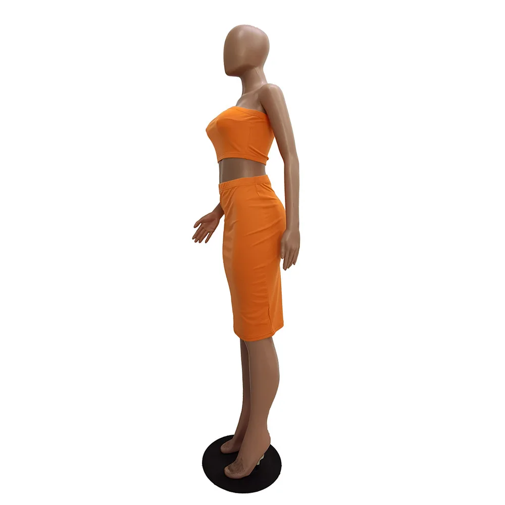 Summer outfits for women 2021 Two Piece Skirt Set Women Clothing Pencil Casual Dresses Solid Color Sun Tube Woman'S Dress, Picture shows
Summer outfits for women 2021 Two Piece Skirt Set Women Clothing Pencil Casual Dresses Solid Color Sun Tube Woman'S Dress, Picture shows
