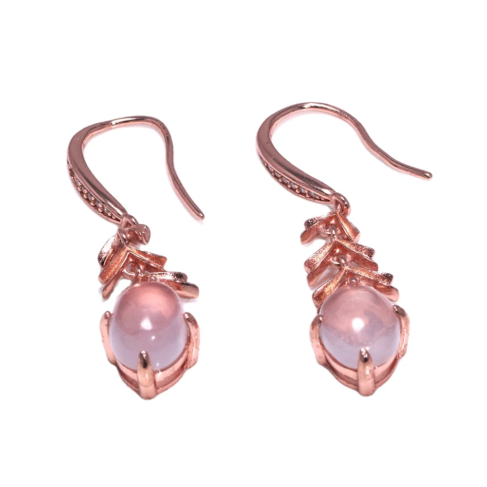 Wholesale Natural Crystal Gemstone Rose Gold Plated 925 Sterling Silver Earrings For Women
Wholesale Natural Crystal Gemstone Rose Gold Plated 925 Sterling Silver Earrings For Women