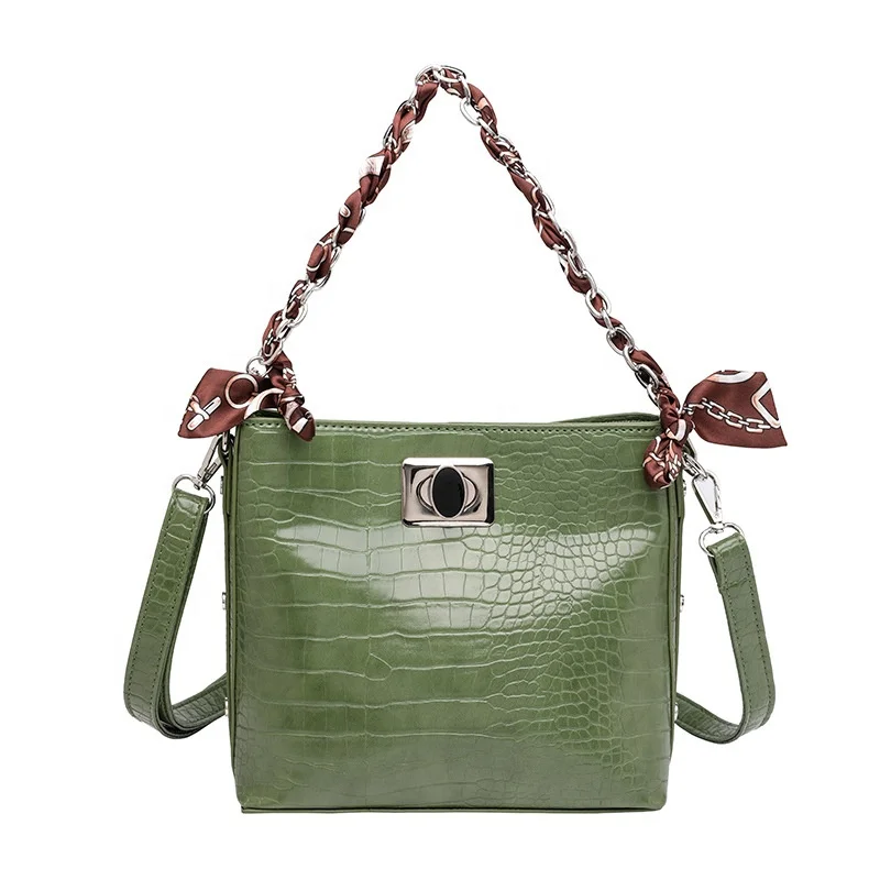 2020 Hot Lady Bags Women Leather Green Crocodile Leather Chain Shoulder Crossbody Bucket Bag
2020 Hot Lady Bags Women Leather Green Crocodile Leather Chain Shoulder Crossbody Bucket Bag