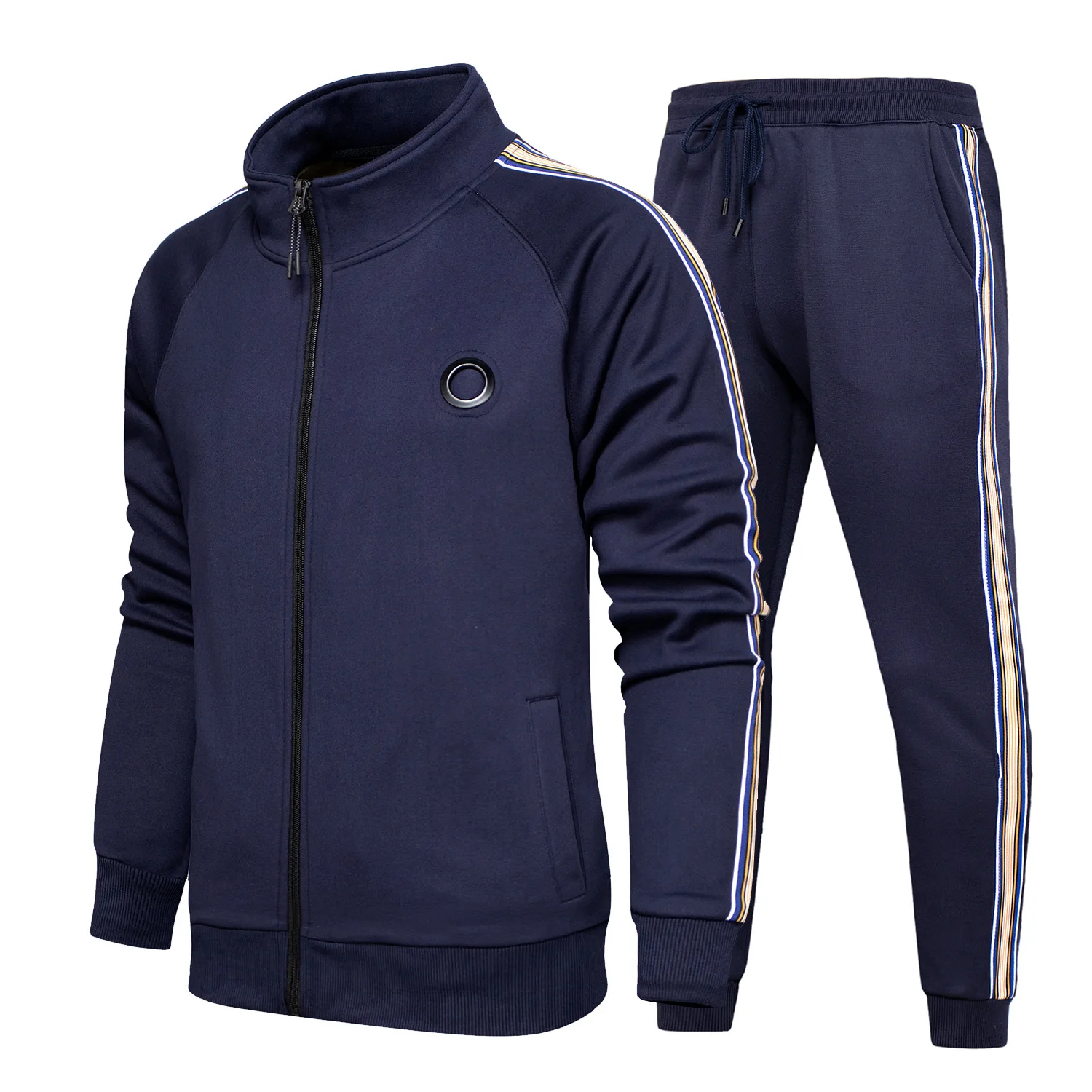 Men's Casual Tracksuit Long Sleeve Full-Zip Running Jogging Sports Jacket and Pants
Men's Casual Tracksuit Long Sleeve Full-Zip Running Jogging Sports Jacket and Pants
