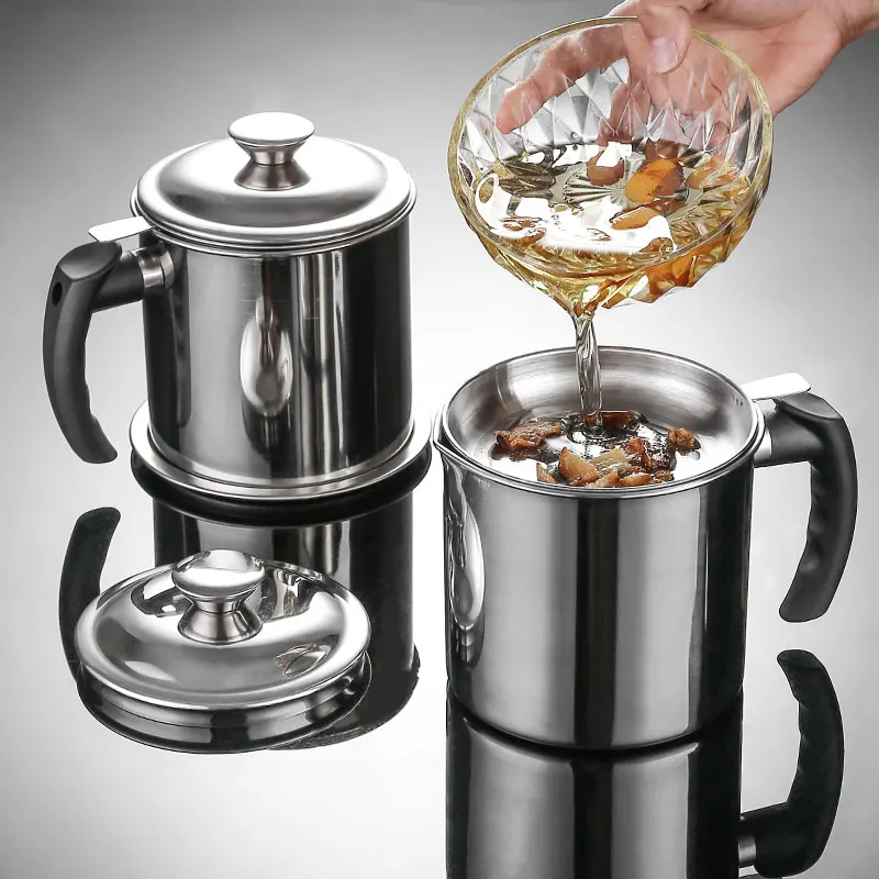 2020 new product kitchen accessories metal stainless steel oil filter pot storage pot with filter
2020 new product kitchen accessories metal stainless steel oil filter pot storage pot with filter
