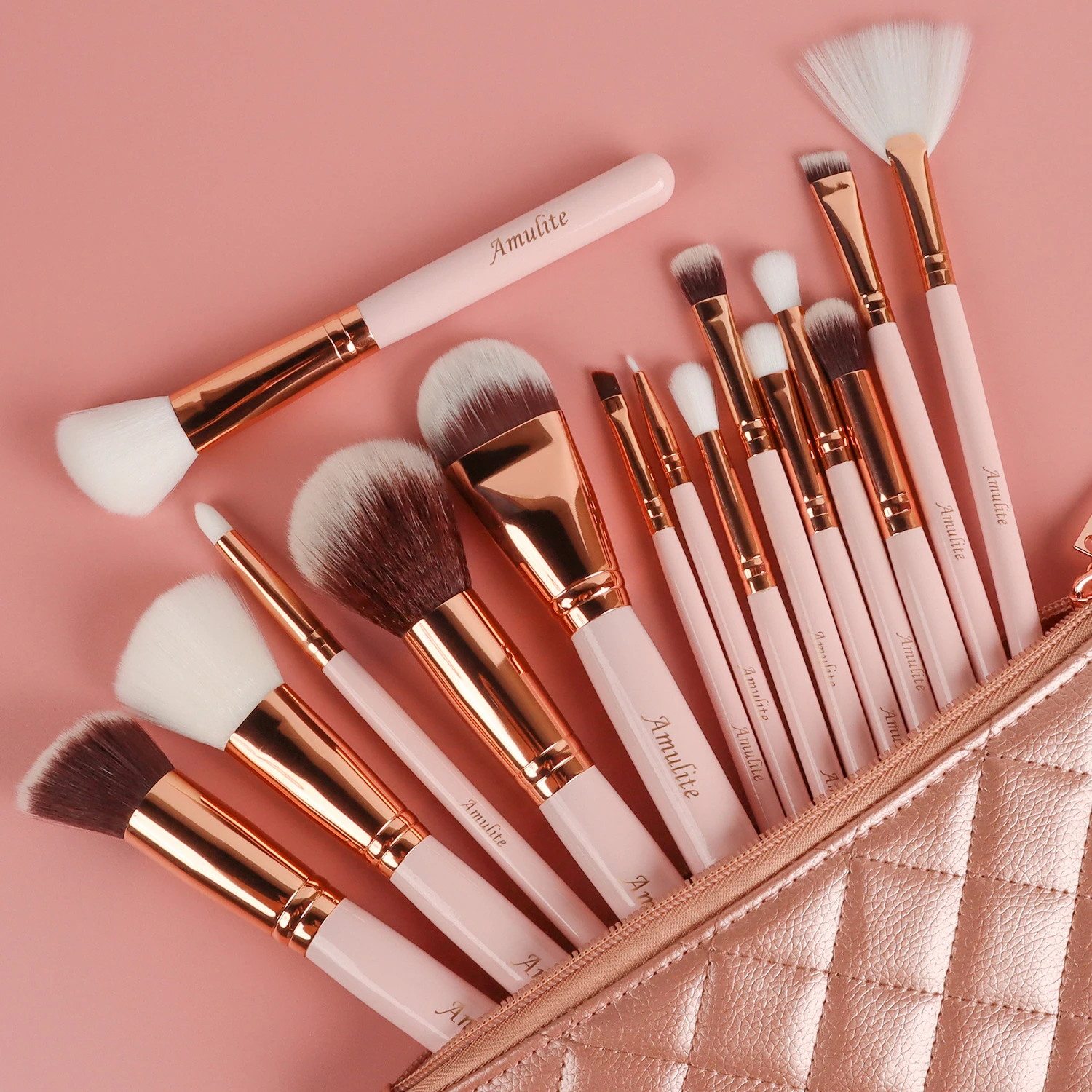 15pieces GOOD quality Professional Factory NEW ARRIVAL Custom Logo 2021 Pink custom cosmetic brushes
15pieces GOOD quality Professional Factory NEW ARRIVAL Custom Logo 2021 Pink custom cosmetic brushes