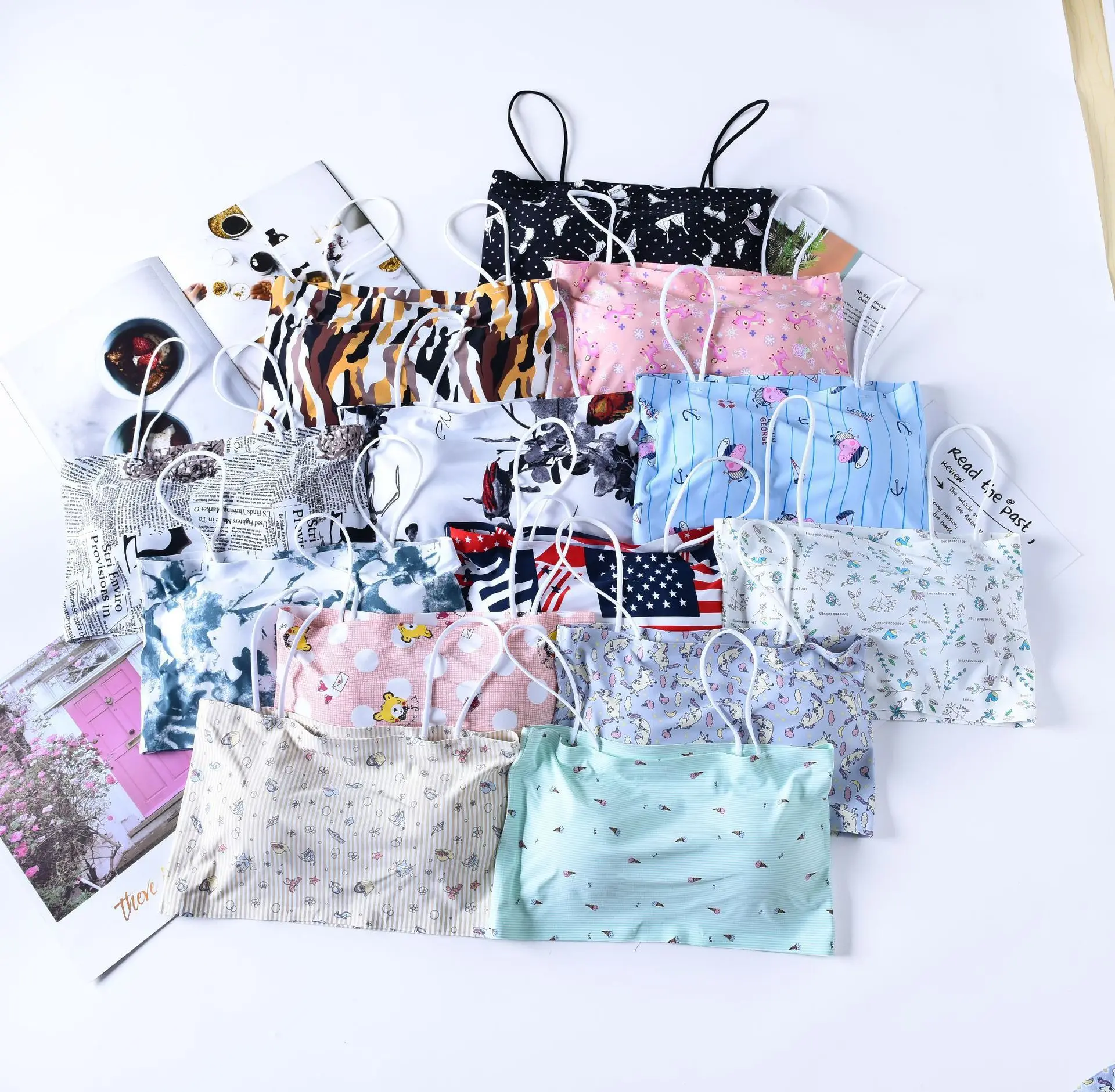 thin straps crop top breathable size Bright colors beauty Back sleeveless Wrapped Chest Girl Lady lace Bra Tube Top vest, 13 colors
thin straps crop top breathable size Bright colors beauty Back sleeveless Wrapped Chest Girl Lady lace Bra Tube Top vest, 13 colors