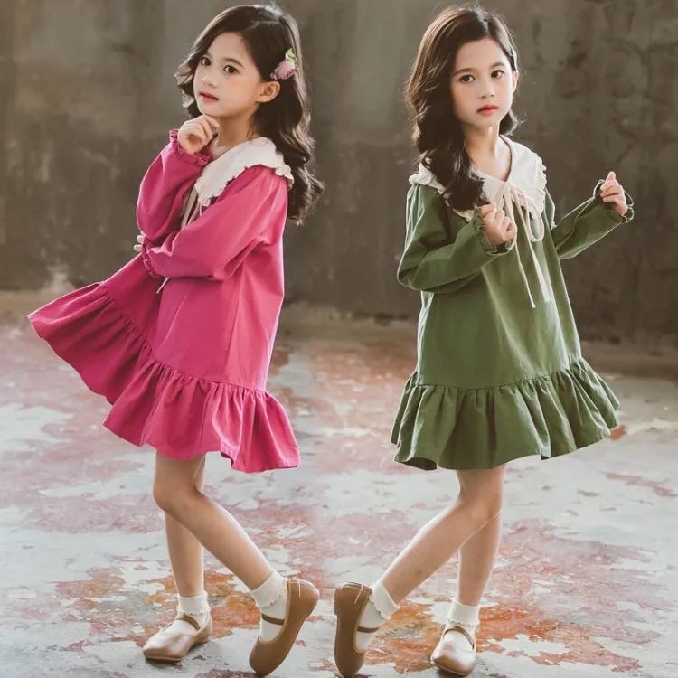 Long Sleeve Girls Dress Cotton A-line Kids Dresses for Girls 4 5 6 7 8 Year Casual Spring Fall Children Princess Clothing
Long Sleeve Girls Dress Cotton A-line Kids Dresses for Girls 4 5 6 7 8 Year Casual Spring Fall Children Princess Clothing