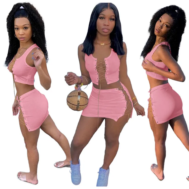 042703 2021 new arrivals trendy summer sets casual solid two piece maxi skirt set short women 2 piece outfit for ladies
042703 2021 new arrivals trendy summer sets casual solid two piece maxi skirt set short women 2 piece outfit for ladies