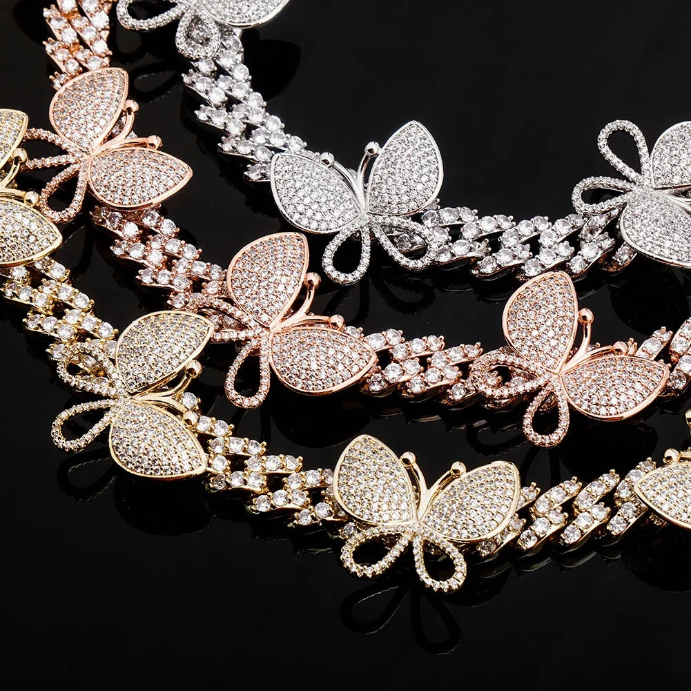 New 2020 Hip Hop Gorgeous Iced Necklaces Girl Women Jewelry Rose Gold Clear Cubic Zirconia Butterfly Charm Cuban Choker Necklace, Silver,gold,rose
New 2020 Hip Hop Gorgeous Iced Necklaces Girl Women Jewelry Rose Gold Clear Cubic Zirconia Butterfly Charm Cuban Choker Necklace, Silver,gold,rose