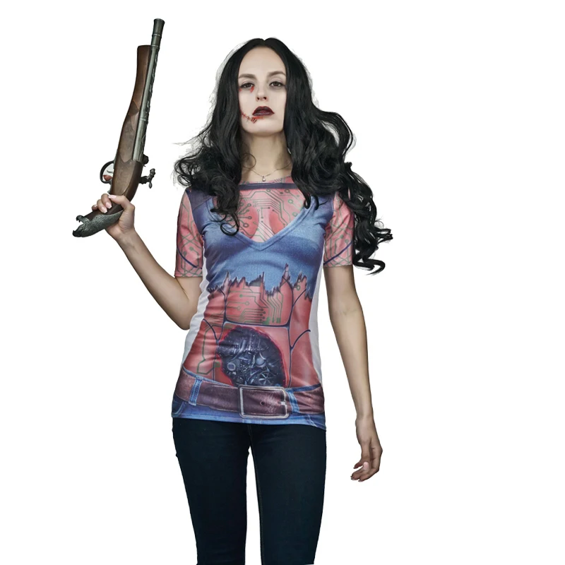 Funny Figure 3d Printed T-shirt Halloween Party Cosplay Horror Zombie Costume for Women
Funny Figure 3d Printed T-shirt Halloween Party Cosplay Horror Zombie Costume for Women