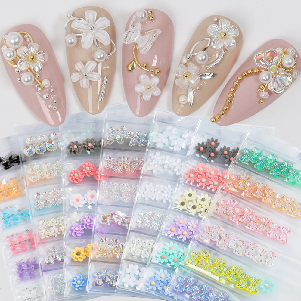 60 Pcs/Set 3D Acrylic Nail Art Rhinestone Decorations Resin Petal Flowers Ceramics Flower Azure Stones DIY Manicure Accessories
60 Pcs/Set 3D Acrylic Nail Art Rhinestone Decorations Resin Petal Flowers Ceramics Flower Azure Stones DIY Manicure Accessories