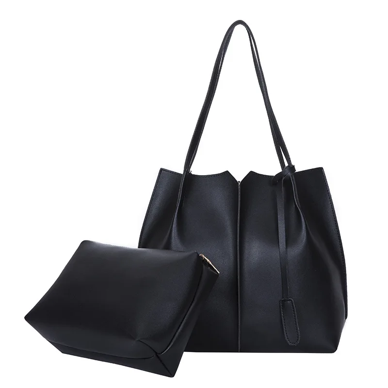 wholesale high quality black large capacity pu leather handbags ladies tote bags for women
wholesale high quality black large capacity pu leather handbags ladies tote bags for women
