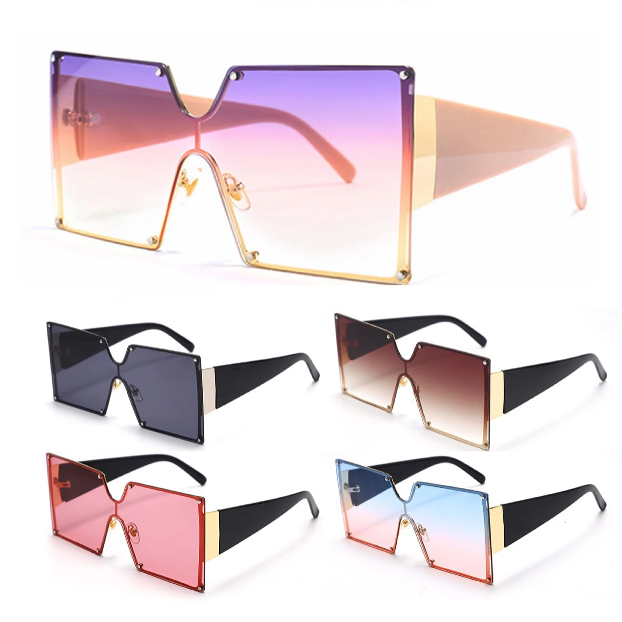 Hot selling fashionable UV400 sun glasses rimless sunglasses custom logo sun glasses oversized sunglasses
Hot selling fashionable UV400 sun glasses rimless sunglasses custom logo sun glasses oversized sunglasses