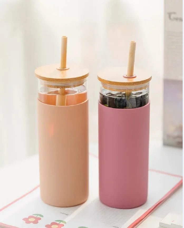 Silicone Sleeve Glass Sports Bottle Single Wall Bamboo Wood Lid Water Bottle Wholesale Drink Glass Bottle with bamboo lid
Silicone Sleeve Glass Sports Bottle Single Wall Bamboo Wood Lid Water Bottle Wholesale Drink Glass Bottle with bamboo lid