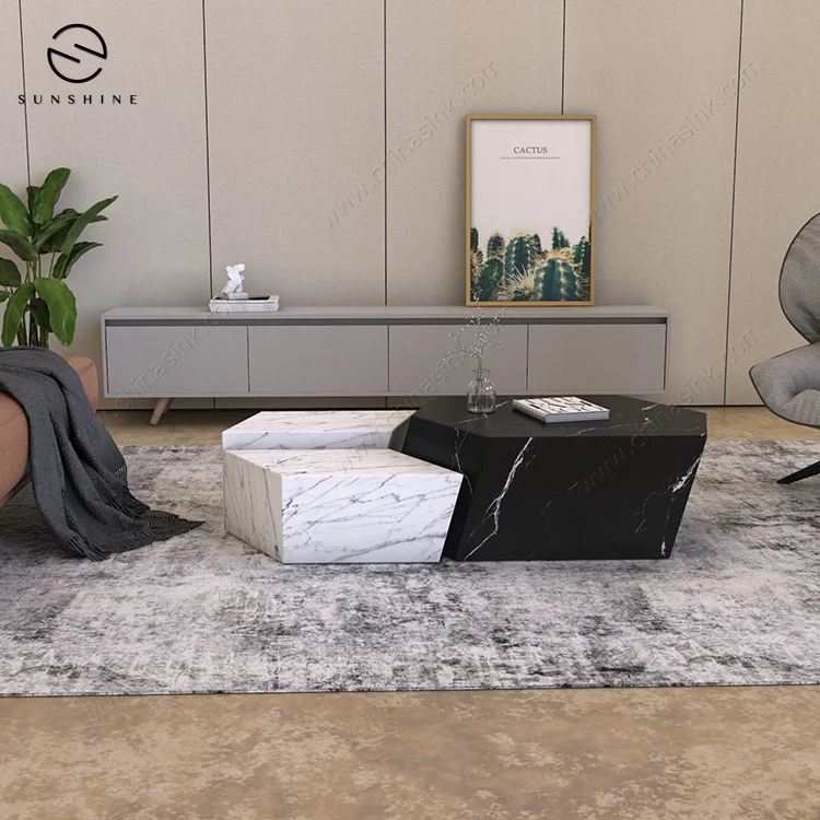 Home Hotel Furniture Modern Marble Coffee Table Side Table For Living Room Design