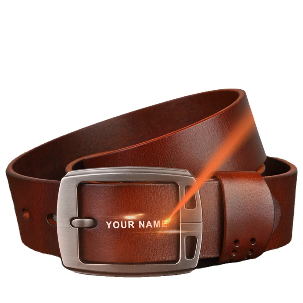 Free Engraving Dropshipping Genuine Leather Men Belt Vintage Design Father's Day Valentine's Gift Alloy Buckle Belt
Free Engraving Dropshipping Genuine Leather Men Belt Vintage Design Father's Day Valentine's Gift Alloy Buckle Belt