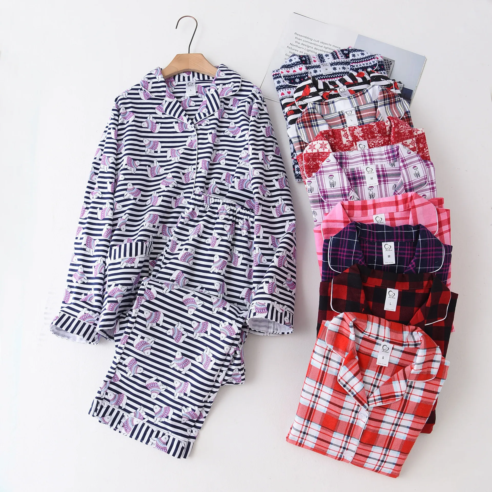 Women's Sleepwear Women 2 Pieces Pajamas Sets Womens 2021 Fall Winter Flanel Two Pieces Pajamas Set Clothes
Women's Sleepwear Women 2 Pieces Pajamas Sets Womens 2021 Fall Winter Flanel Two Pieces Pajamas Set Clothes
