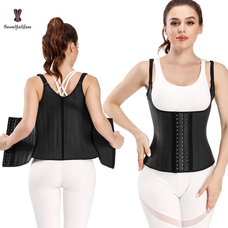 Women & Men Slimming Belt 25 Robs Waist Trainer Sweat Corset Shinny Latex Body Shaper Vest Modeling, Black
Women & Men Slimming Belt 25 Robs Waist Trainer Sweat Corset Shinny Latex Body Shaper Vest Modeling, Black