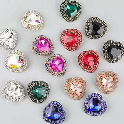 European Wedding Jewelry Colorful Full CZ Heart Earrings Rhinestone Crystal Love Heart Stud Earrings For Girls Women
European Wedding Jewelry Colorful Full CZ Heart Earrings Rhinestone Crystal Love Heart Stud Earrings For Girls Women