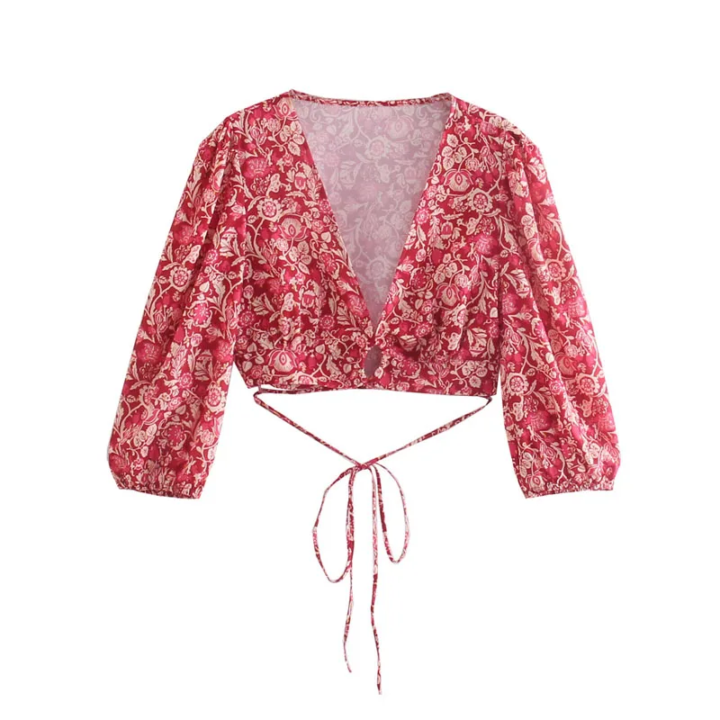 CS122 New 2021 Autumn Fashion V-neck Print Half Sleeve Blouse Shirt Women Casual Shirts Blusas 9
CS122 New 2021 Autumn Fashion V-neck Print Half Sleeve Blouse Shirt Women Casual Shirts Blusas 9