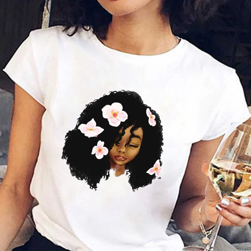 Summer Black Girl Pattern Black Girl Short-sleeved T-shirt
Summer Black Girl Pattern Black Girl Short-sleeved T-shirt