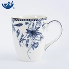 blue and white elegant fine bone china mug new bone china mugs with decal