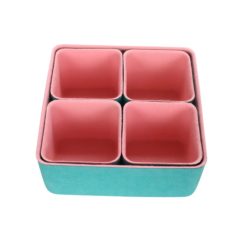 Wholesale household small debris sorting device 5 sets of two-color environmental protection integrated felt storage box
Wholesale household small debris sorting device 5 sets of two-color environmental protection integrated felt storage box