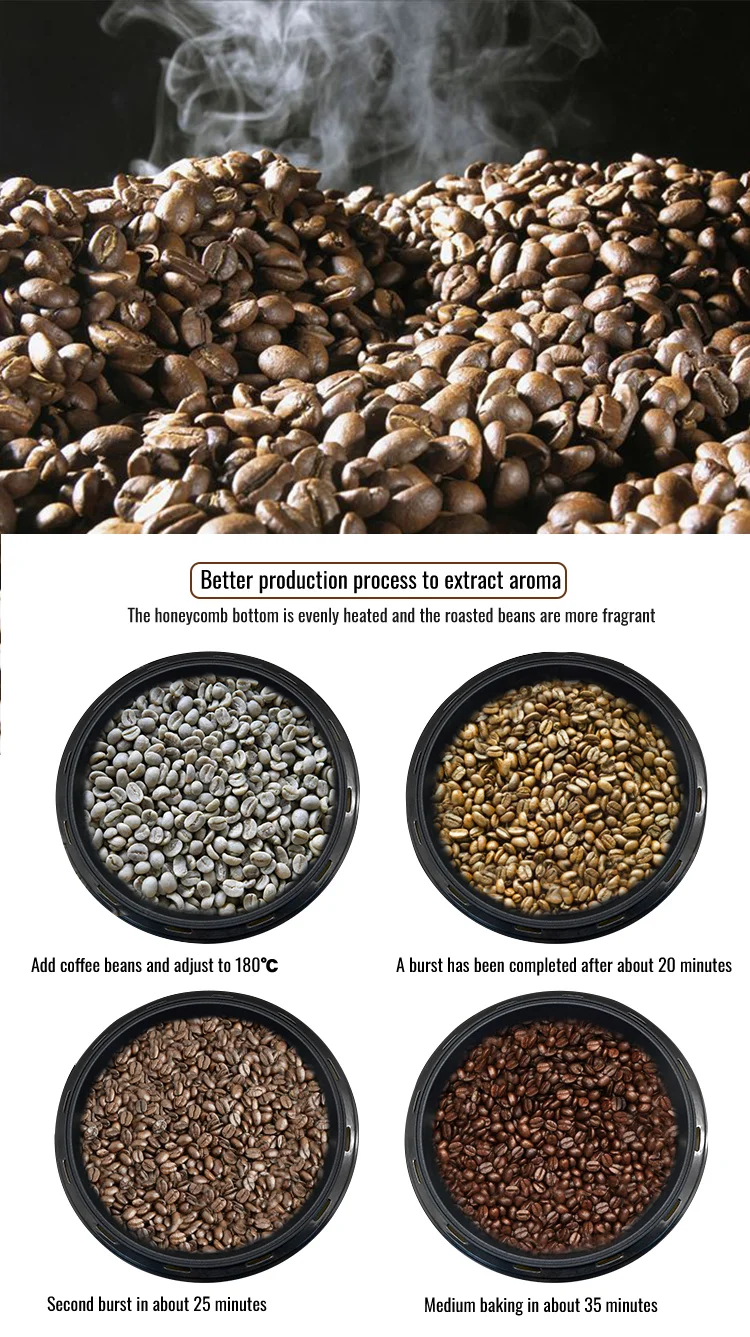 800g Capacity Coffee Roasting Machine Electric Household Coffee Roaster Home Coffee Roaster
