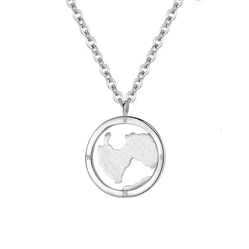 Wholesale Unique 3D World Map Pendant S925 Sterling Silver Necklace For Couples Men Women Minimalist Silver Map Necklaces
Wholesale Unique 3D World Map Pendant S925 Sterling Silver Necklace For Couples Men Women Minimalist Silver Map Necklaces