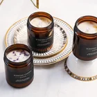 Scented Nature Soy Candle Jar Factory 100% Nature Soy Wax Cans Eco-friendly Scented Candle for Amber Jar