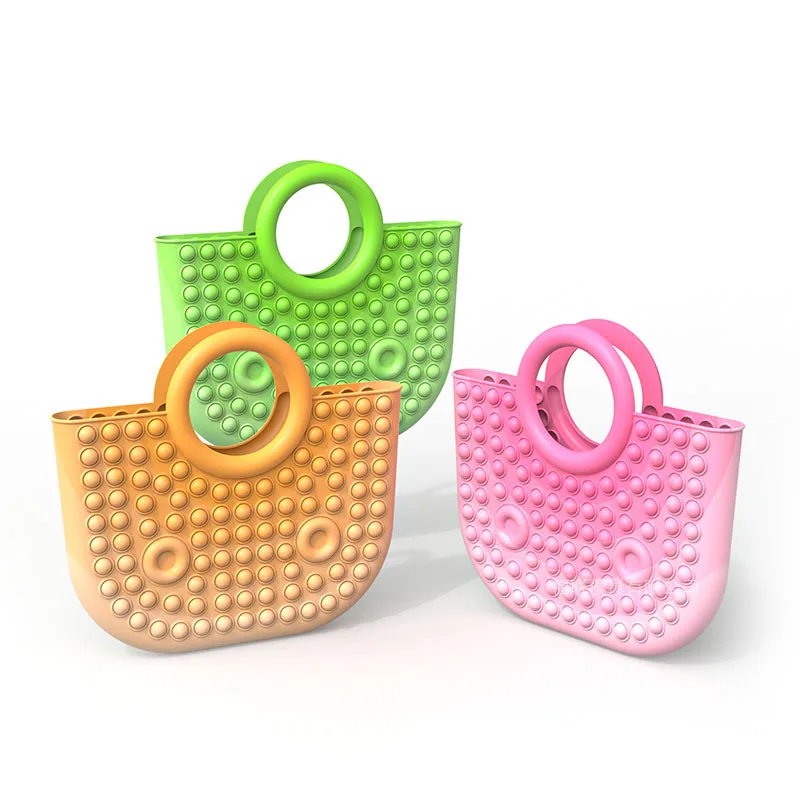 Colorful Squeeze Stress Relief Bags Student Silicone Rainbow Fidget Handbag Sensory Tote Bag
Colorful Squeeze Stress Relief Bags Student Silicone Rainbow Fidget Handbag Sensory Tote Bag