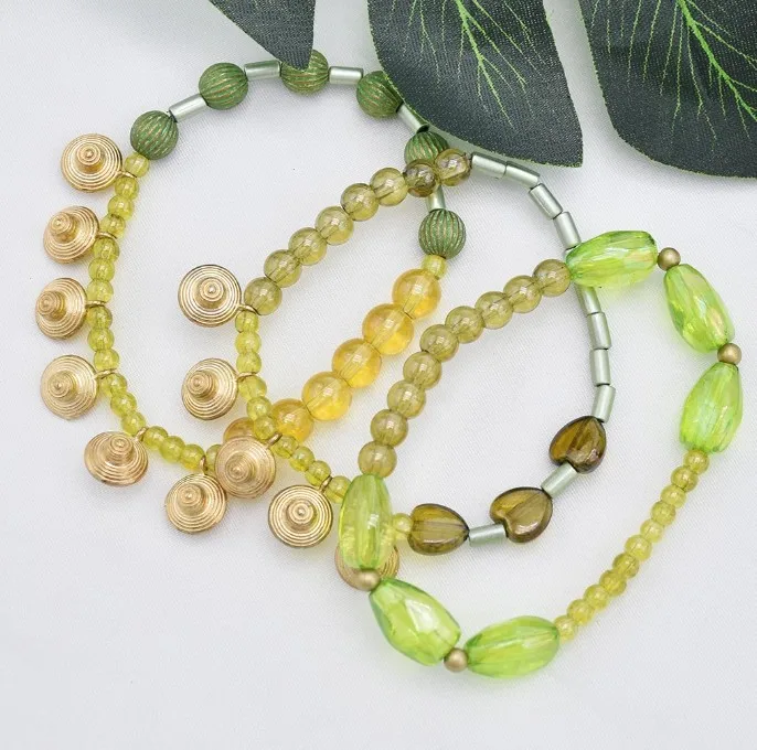 3 pieces/set of bohemian amber crystal beads green metal beads mixed bracelet pendant party women gift jewelry
3 pieces/set of bohemian amber crystal beads green metal beads mixed bracelet pendant party women gift jewelry