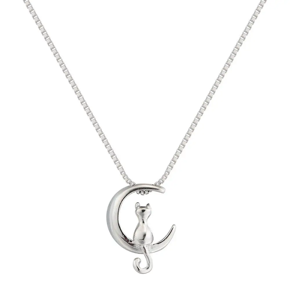 Latest Long Tennis Chain Cat Moon Pendant Necklace 925 Sterling Silver Pet Animal Cat Choker Necklace For Women Girls
Latest Long Tennis Chain Cat Moon Pendant Necklace 925 Sterling Silver Pet Animal Cat Choker Necklace For Women Girls