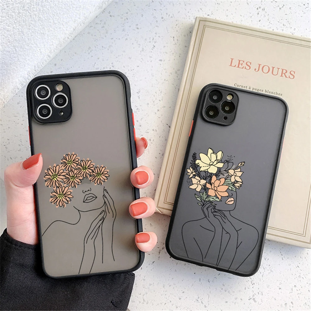 Art Flowers Line Painting Case For iPhone 12 11 Pro Max XS Max XR X 12 Mini 7 8 Plus SE 2020 Matte Clear Bumper Shockproof Cover, 2 colors
Art Flowers Line Painting Case For iPhone 12 11 Pro Max XS Max XR X 12 Mini 7 8 Plus SE 2020 Matte Clear Bumper Shockproof Cover, 2 colors