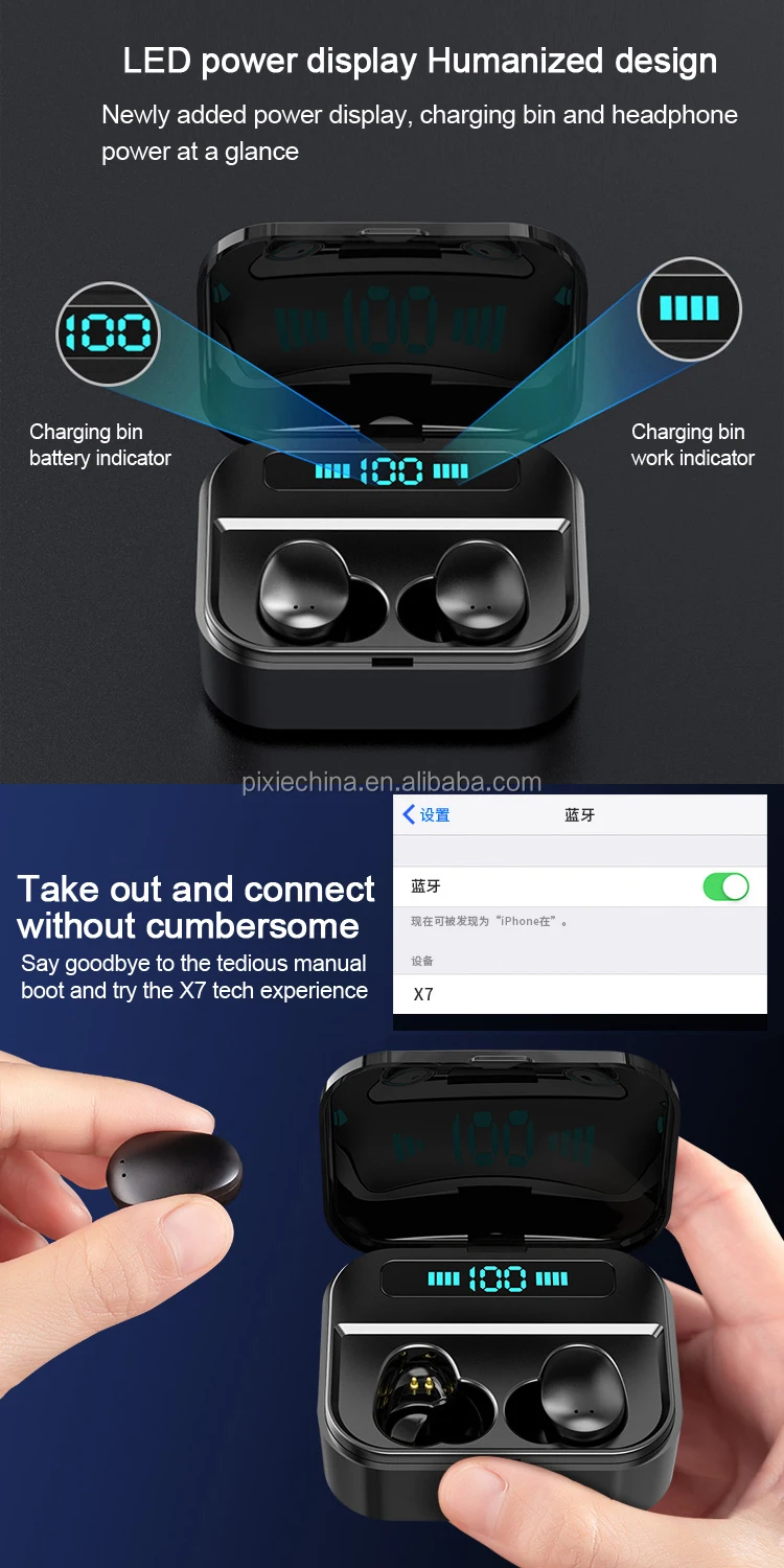 TWS 5.0 With Led Display Mini Earbuds Noise Cancelling Headphone Bluetooth Headset Wireless Twin Bluetooth Earphone Touch - ANKUX.COM