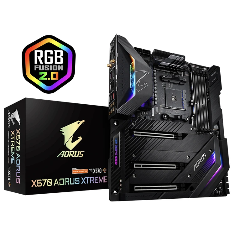 

GIGABYTE X570 AORUS XTREME with AMD X570 Chipset Supports 3rd 2nd Gen Ryzen Radeon Vega Graphics Processors Gaming Motherboard