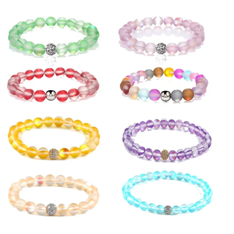 Simple Glitter Stone Powder Crystal Bracelet Shambhala Ball Moon Stone Jewelry Women Moonstone Bracelet, As pictures
Simple Glitter Stone Powder Crystal Bracelet Shambhala Ball Moon Stone Jewelry Women Moonstone Bracelet, As pictures
