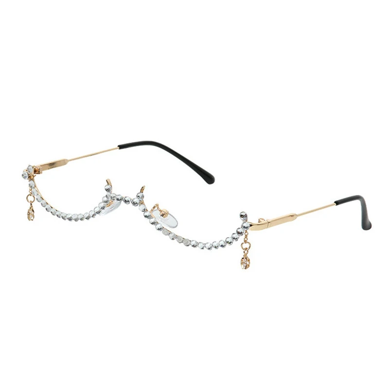 2021 New Arrivals Fashion Eyeglasses Alloy Frame for Women Decoration Rhinestone Half Frame Luxury Diamond Glasses, Custom color
2021 New Arrivals Fashion Eyeglasses Alloy Frame for Women Decoration Rhinestone Half Frame Luxury Diamond Glasses, Custom color