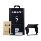 METAL-BORDER CAMERA LCD GLASS SCREEN PROTECTOR WITH SUNSHADE HOOD NEVER BROKEN