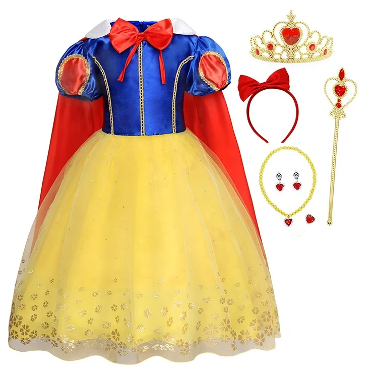 Dressing up Costume Fancy Party Dress Cosplay Gowns Kids Short Sleeve Halloween Carnival Birthday Girls Princess Snow White 5pcs
Dressing up Costume Fancy Party Dress Cosplay Gowns Kids Short Sleeve Halloween Carnival Birthday Girls Princess Snow White 5pcs