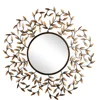 Mayco Modern Wrought Iron Design Leaves Decorative Wall Mirror