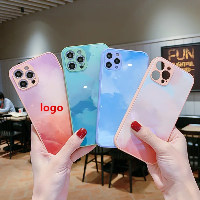 Watercolor Design Tempered Glass Back Hard Phone Case Liquid Silicone Casing For Iphone 13 11 12 Pro Max Xr Cover
Watercolor Design Tempered Glass Back Hard Phone Case Liquid Silicone Casing For Iphone 13 11 12 Pro Max Xr Cover