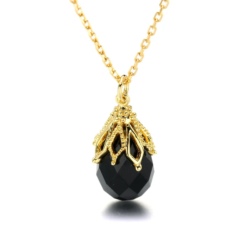Popular Fashion Natural Water Drop Black Agate Pendant Earrings 925 Silver Simple Hollow Retro Necklace
Popular Fashion Natural Water Drop Black Agate Pendant Earrings 925 Silver Simple Hollow Retro Necklace