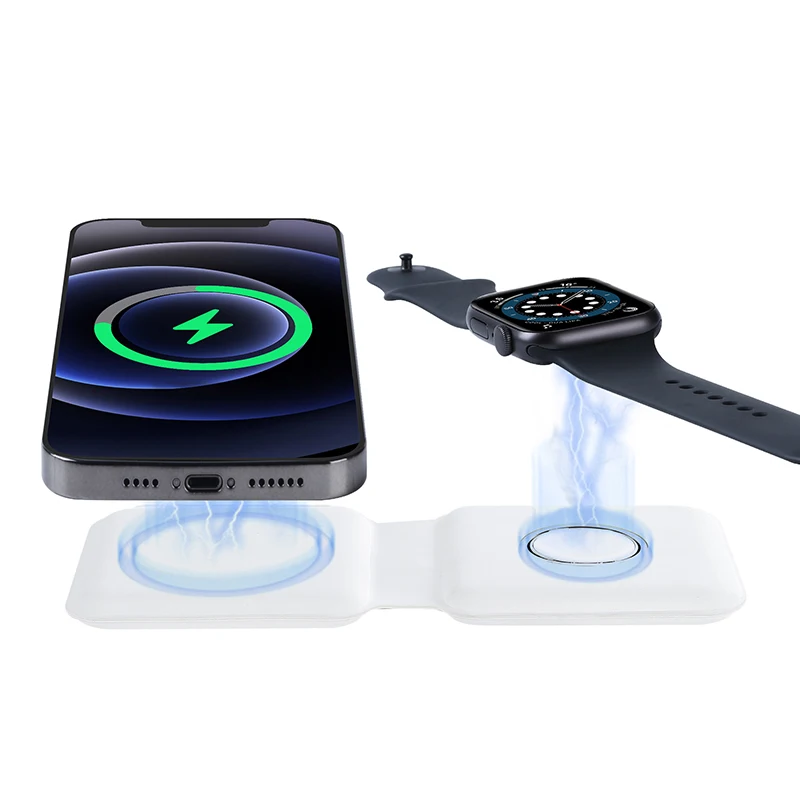 15W magnetic wireless charging dual wireless charger for Apple iphone12 mobile phone watch
15W magnetic wireless charging dual wireless charger for Apple iphone12 mobile phone watch