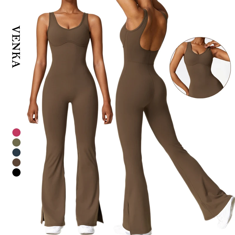 Custom Gym Wear Women Full Length Slim Fit Skin Compression Leggings Hip Lift Flared One Piece Bodysuit Backless Yoga Jumpsuit
Custom Gym Wear Women Full Length Slim Fit Skin Compression Leggings Hip Lift Flared One Piece Bodysuit Backless Yoga Jumpsuit