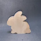 Rabbit Cutout Unfinished Wood Animal Easter Nursery Kids Decor Spring Door Hanger