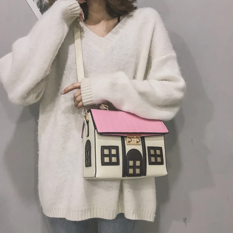 Cartoon Pink House Hot Sale Unique Creative Funny Messenger Girls Mini Cute Small Purse Fashion Ladies Women Handbags Bag, 3 colors
Cartoon Pink House Hot Sale Unique Creative Funny Messenger Girls Mini Cute Small Purse Fashion Ladies Women Handbags Bag, 3 colors