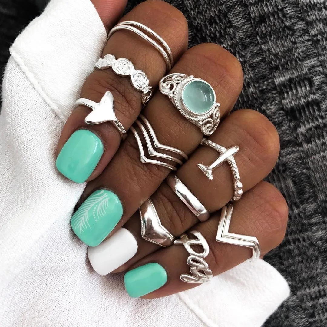 2021 Fashion New Jewelry Geometric Elements Charm Rings 13 Pcs Wedding Joint Rings Set Jewelry Women, Picture shows
2021 Fashion New Jewelry Geometric Elements Charm Rings 13 Pcs Wedding Joint Rings Set Jewelry Women, Picture shows