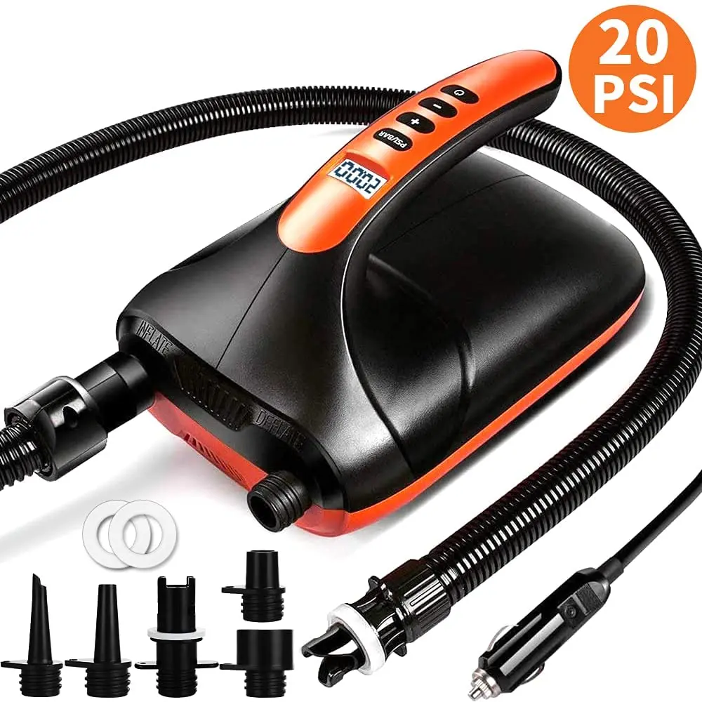 SUP electric high air pump with intelligent two-stage and automatic shut-off function, suitable for inflatable beds, inflatable
SUP electric high air pump with intelligent two-stage and automatic shut-off function, suitable for inflatable beds, inflatable