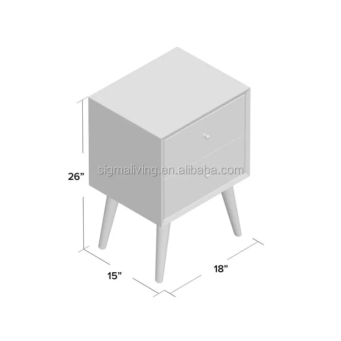 Home furniture Hotel bed set hotel bedside 2 - Drawer Nightstand