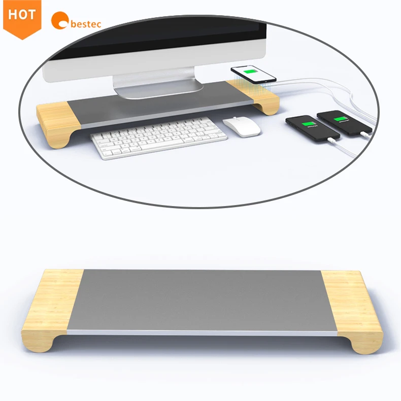 USB Wireless Charging Aluminum Monitor Stand Riser Support Transfer Data and Charging,Keyboard and Mouse Storage Desk Organizer, White/black/wood/customize
USB Wireless Charging Aluminum Monitor Stand Riser Support Transfer Data and Charging,Keyboard and Mouse Storage Desk Organizer, White/black/wood/customize