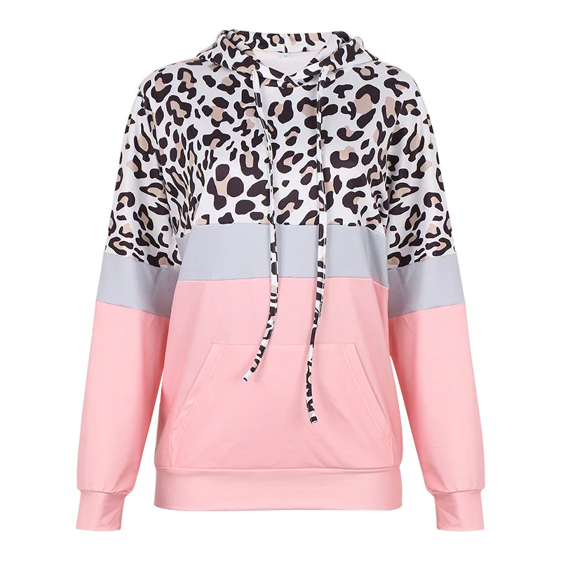 Wholesale High Quality long sleeve leopard stitching custom t shirt for woman, Black
Wholesale High Quality long sleeve leopard stitching custom t shirt for woman, Black